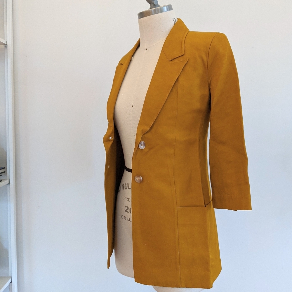 Elizabeth and James Structured Yellow Blazer